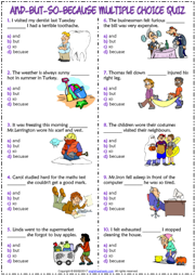 conjunctions esl printable worksheets and exercises